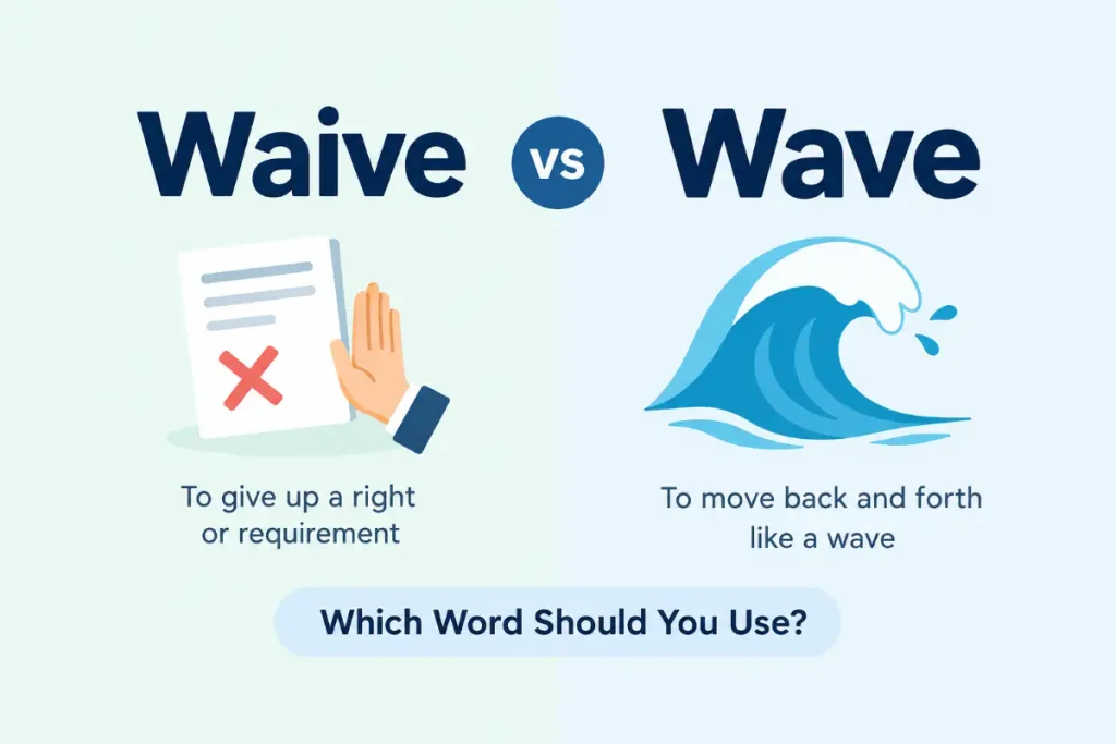 Waive vs Wave: Which Word Should You Use? Grammar guide comparing their meanings and uses.