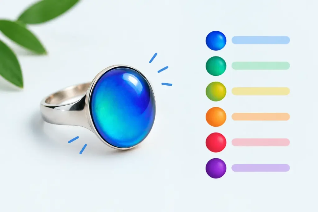 Mood Ring Color Meanings: Blue Ring and Color Guide