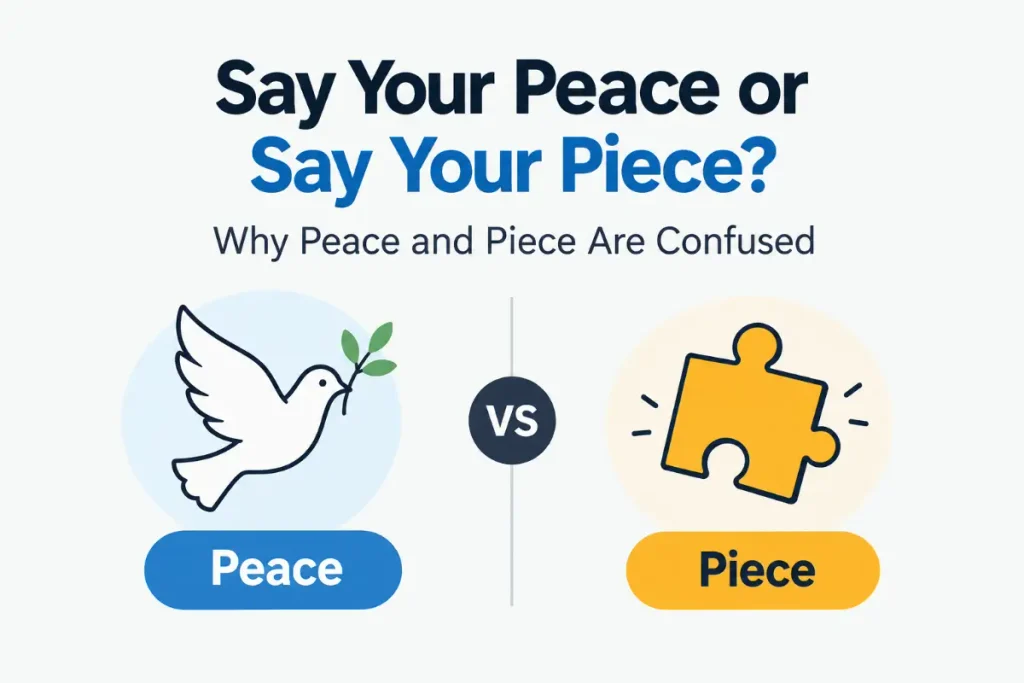 Say Your Peace or Say Your Piece? Why Peace and Piece Are Confused